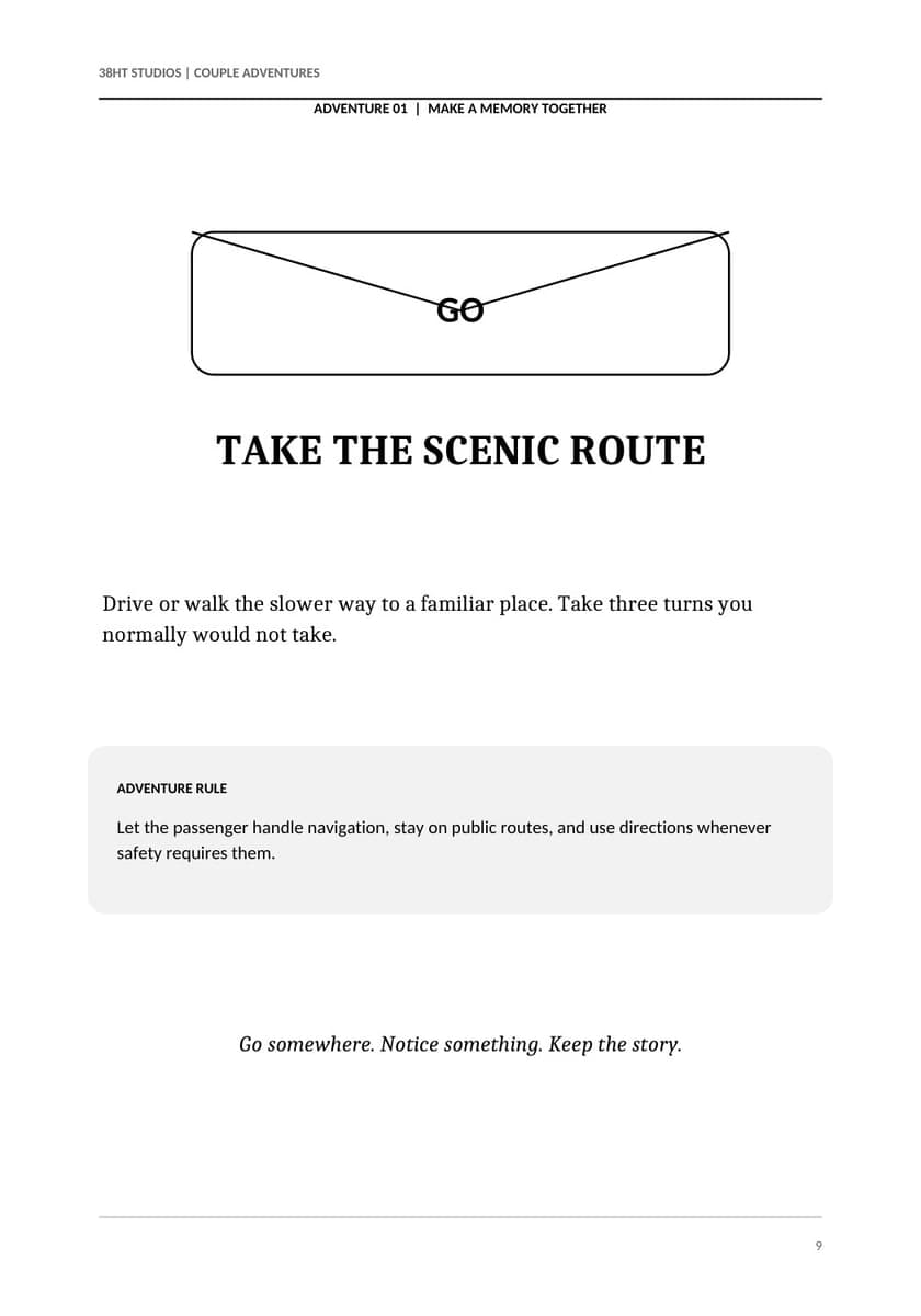 The Couple Adventure Book interior page 9