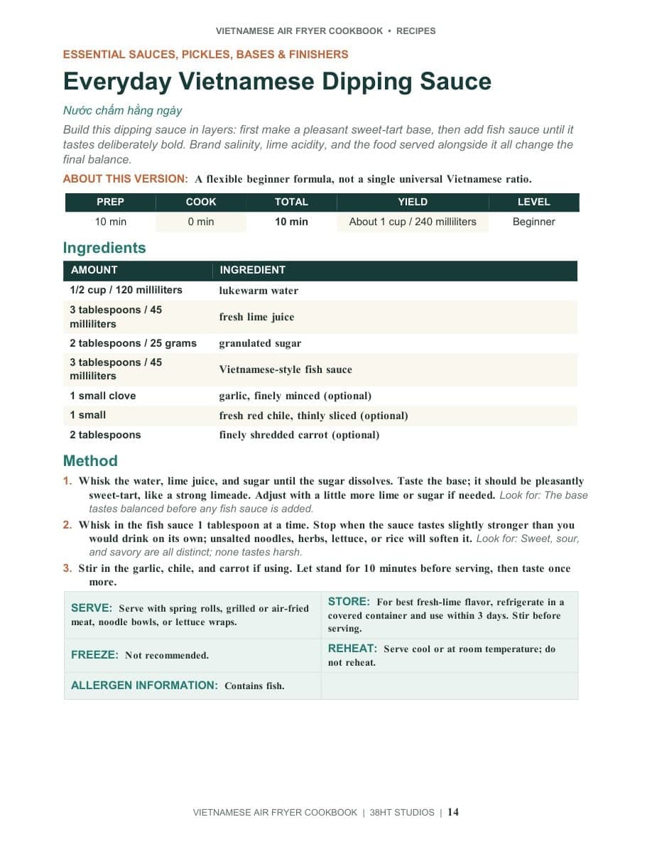 Vietnamese Air Fryer Cookbook interior page 17