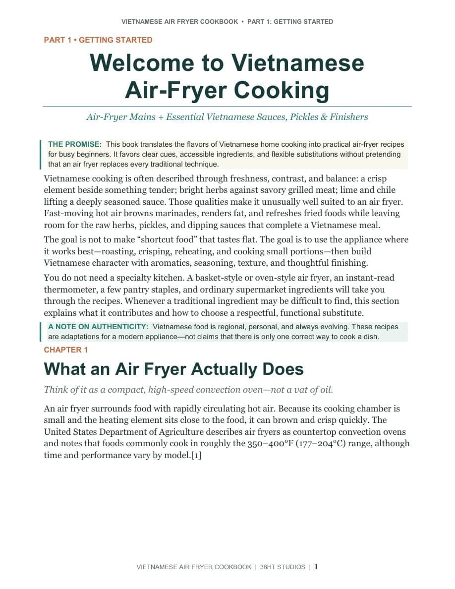 Vietnamese Air Fryer Cookbook interior page 4