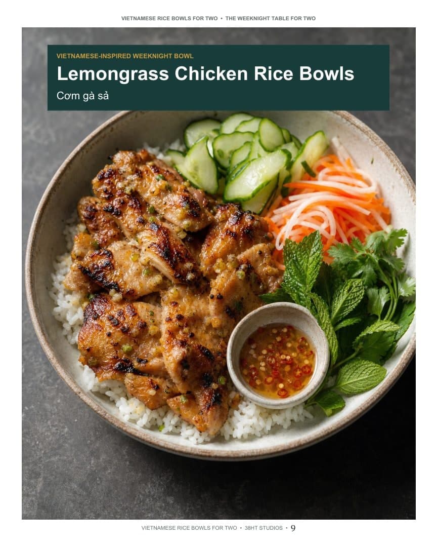 Vietnamese Rice Bowls for Two Cookbook interior page 9