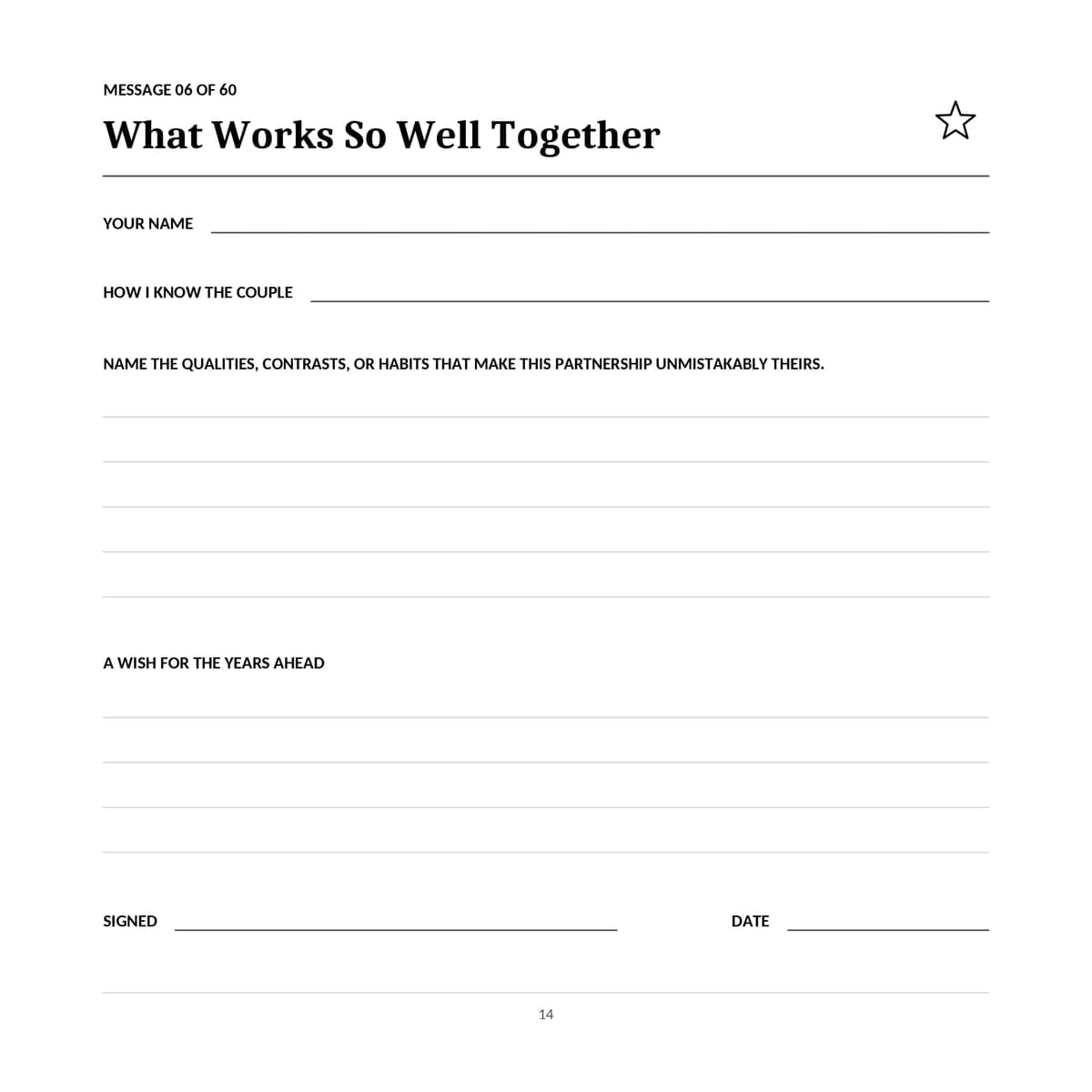 25th Wedding Anniversary Guest Book & Memory Keepsake interior line art 14
