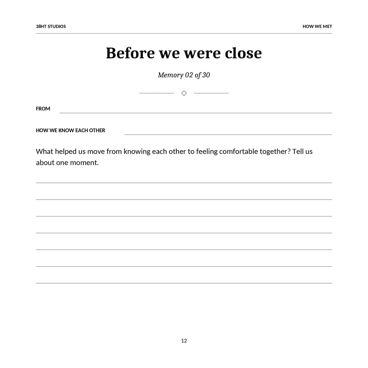 30th Birthday Guest Book & Memory Keepsake interior line art 12