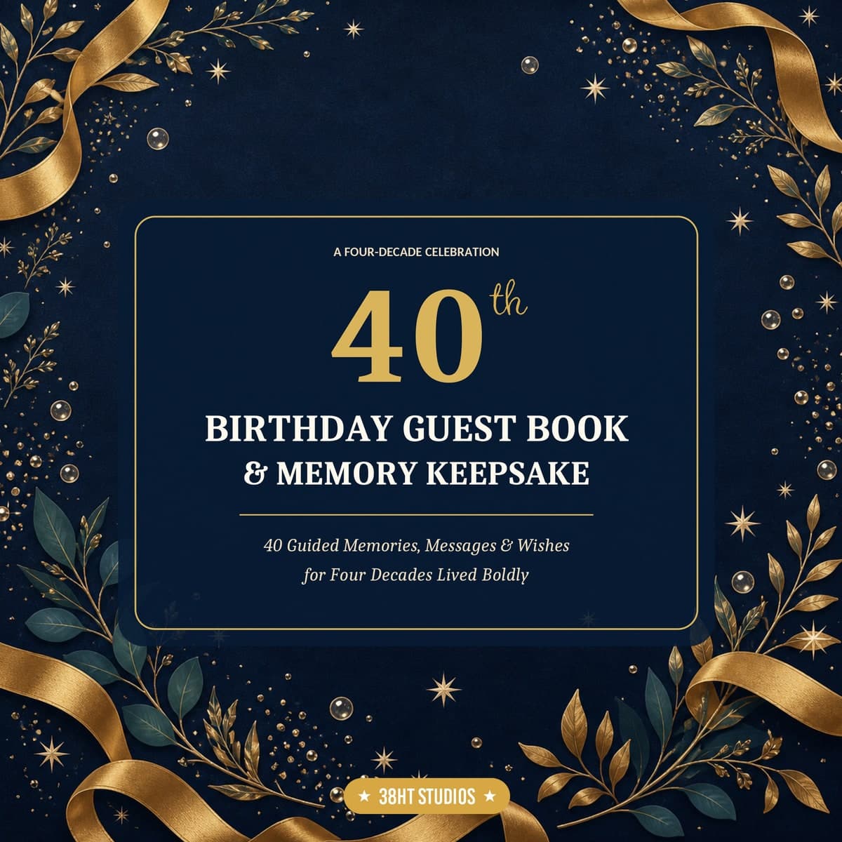 40th Birthday Guest Book & Memory Keepsake cover
