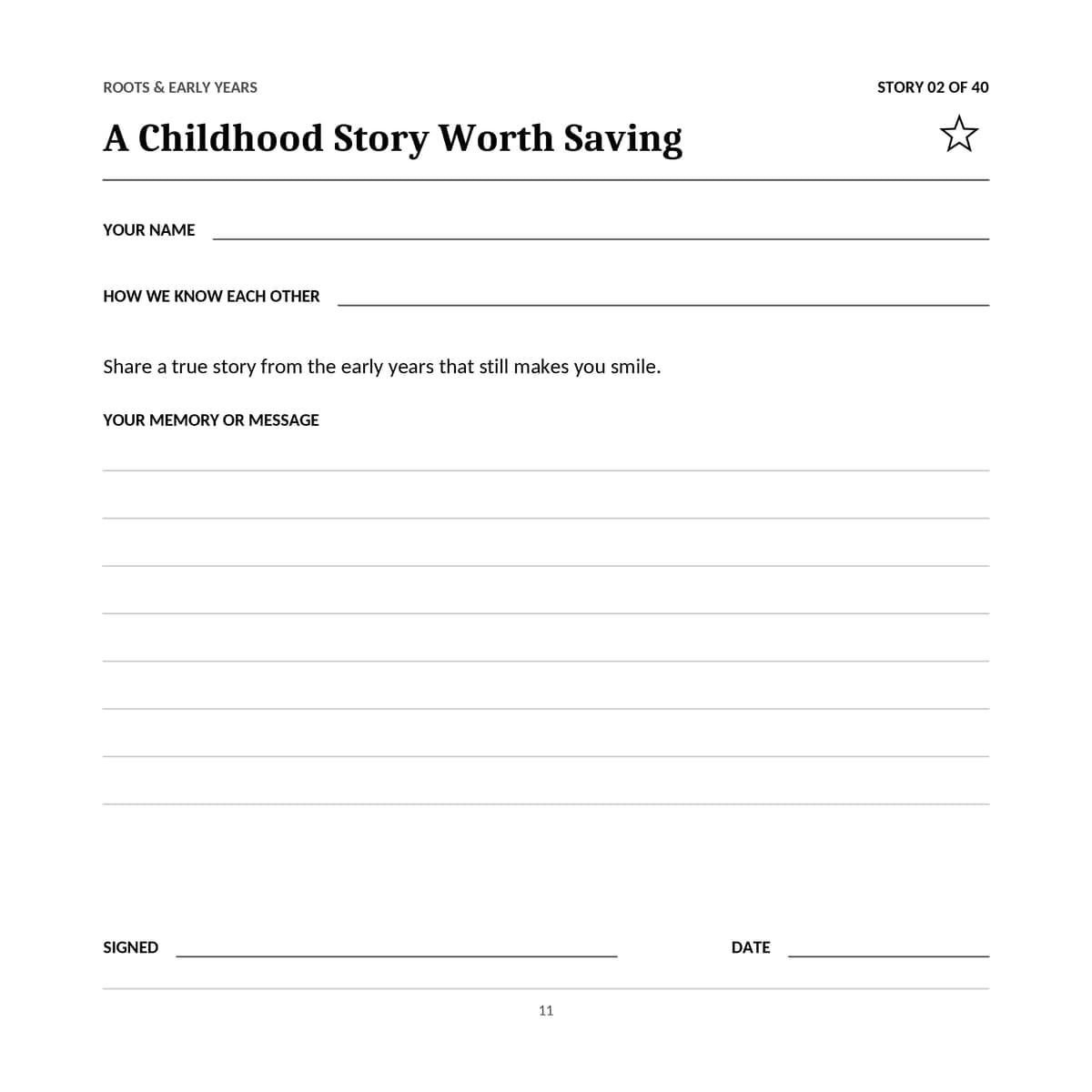 40th Birthday Guest Book & Memory Keepsake interior line art 11