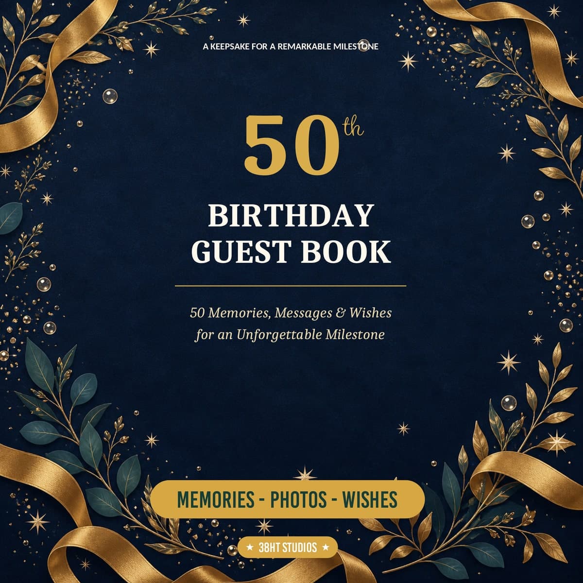50th Birthday Guest Book cover