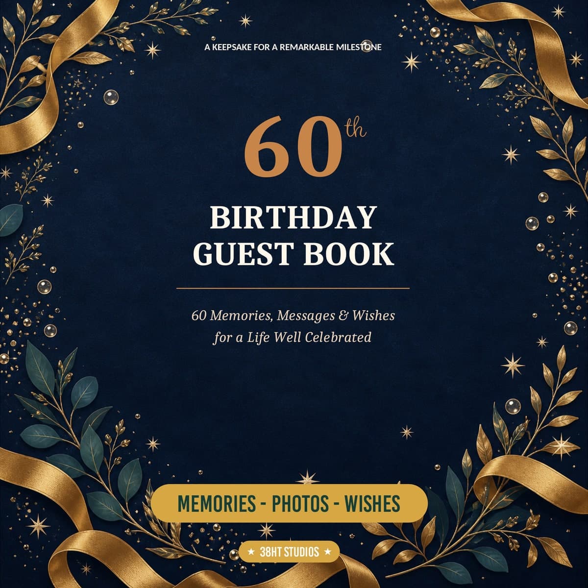 60th Birthday Guest Book cover