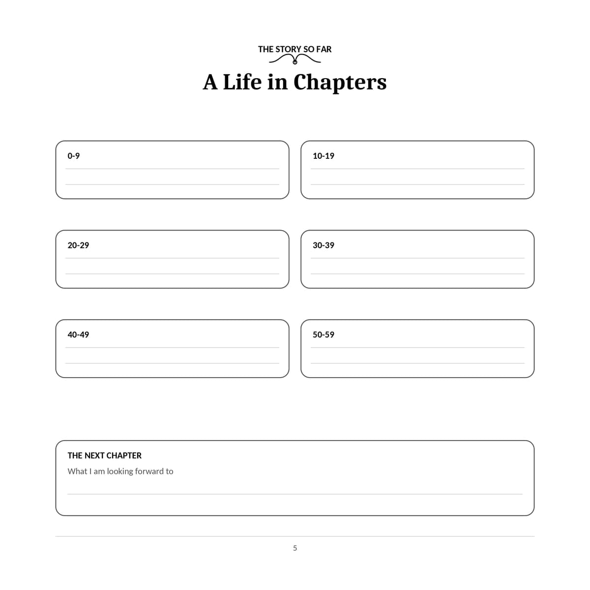 60th Birthday Guest Book interior line art 5