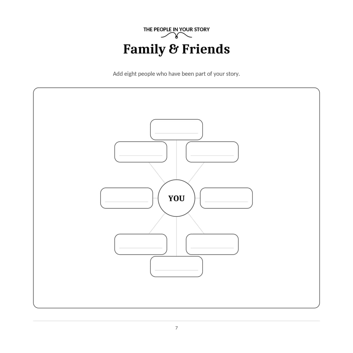 60th Birthday Guest Book interior line art 7