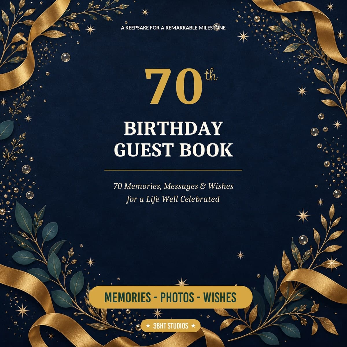 70th Birthday Guest Book cover