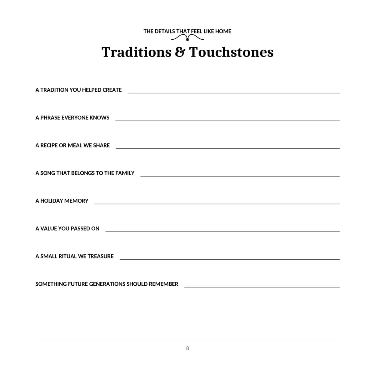 70th Birthday Guest Book interior line art 8