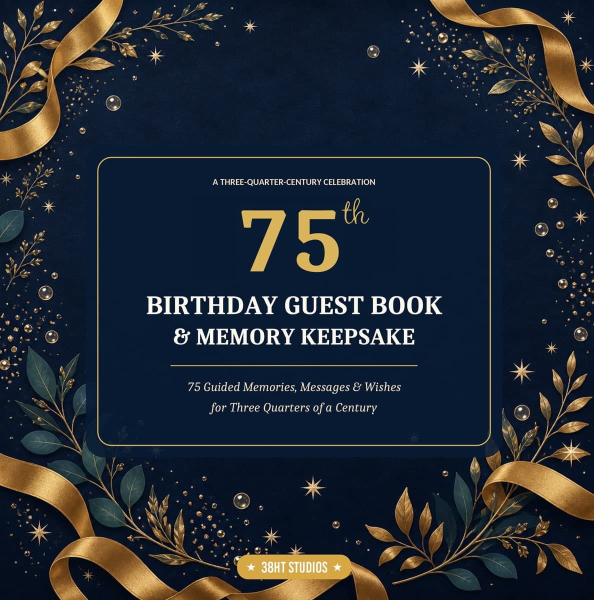 75th Birthday Guest Book & Memory Keepsake cover