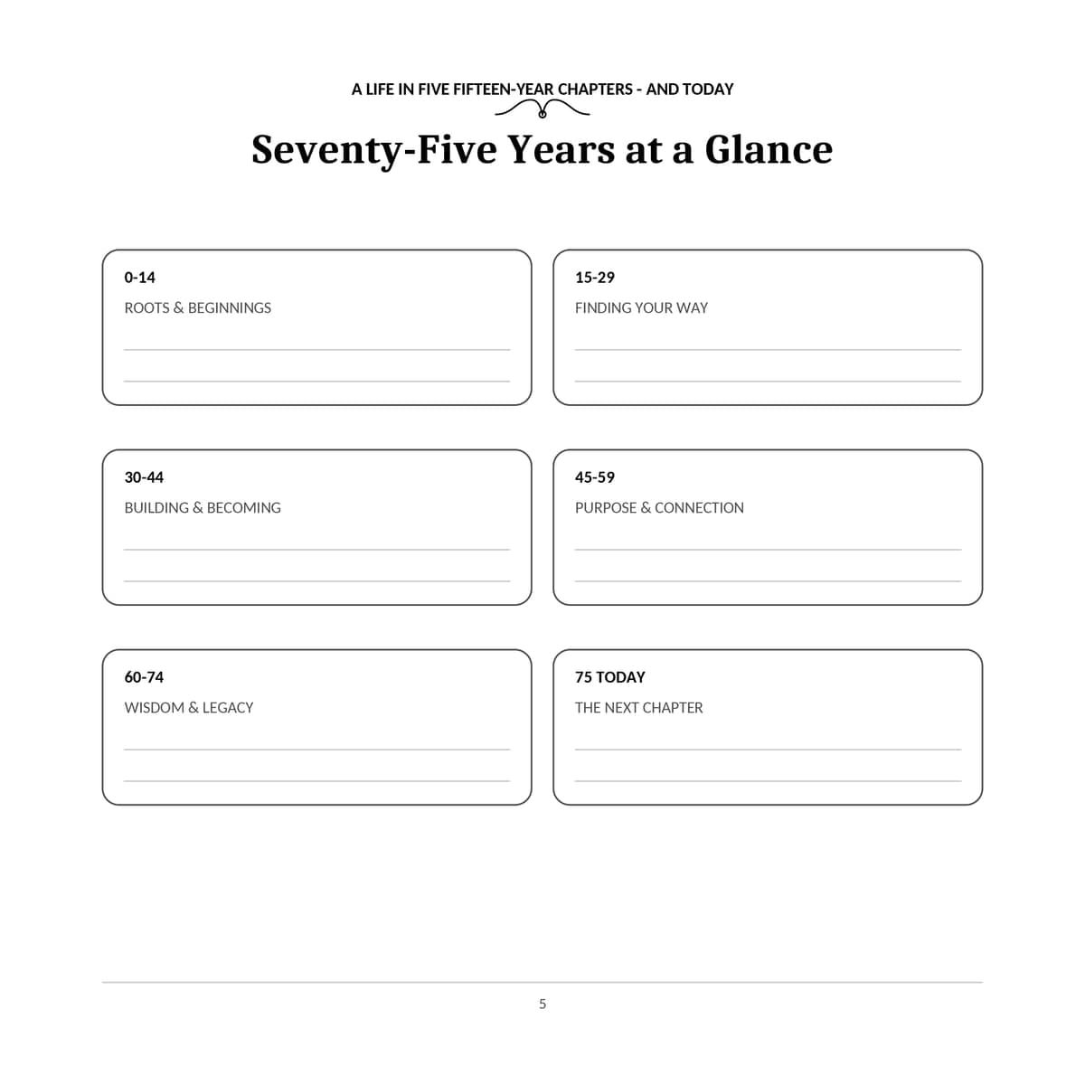 75th Birthday Guest Book & Memory Keepsake interior line art 5