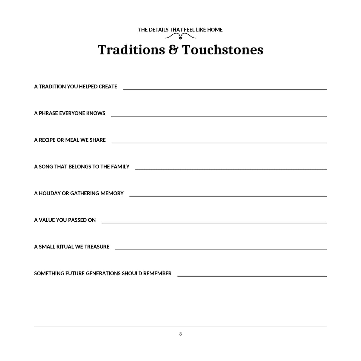 75th Birthday Guest Book & Memory Keepsake interior line art 8