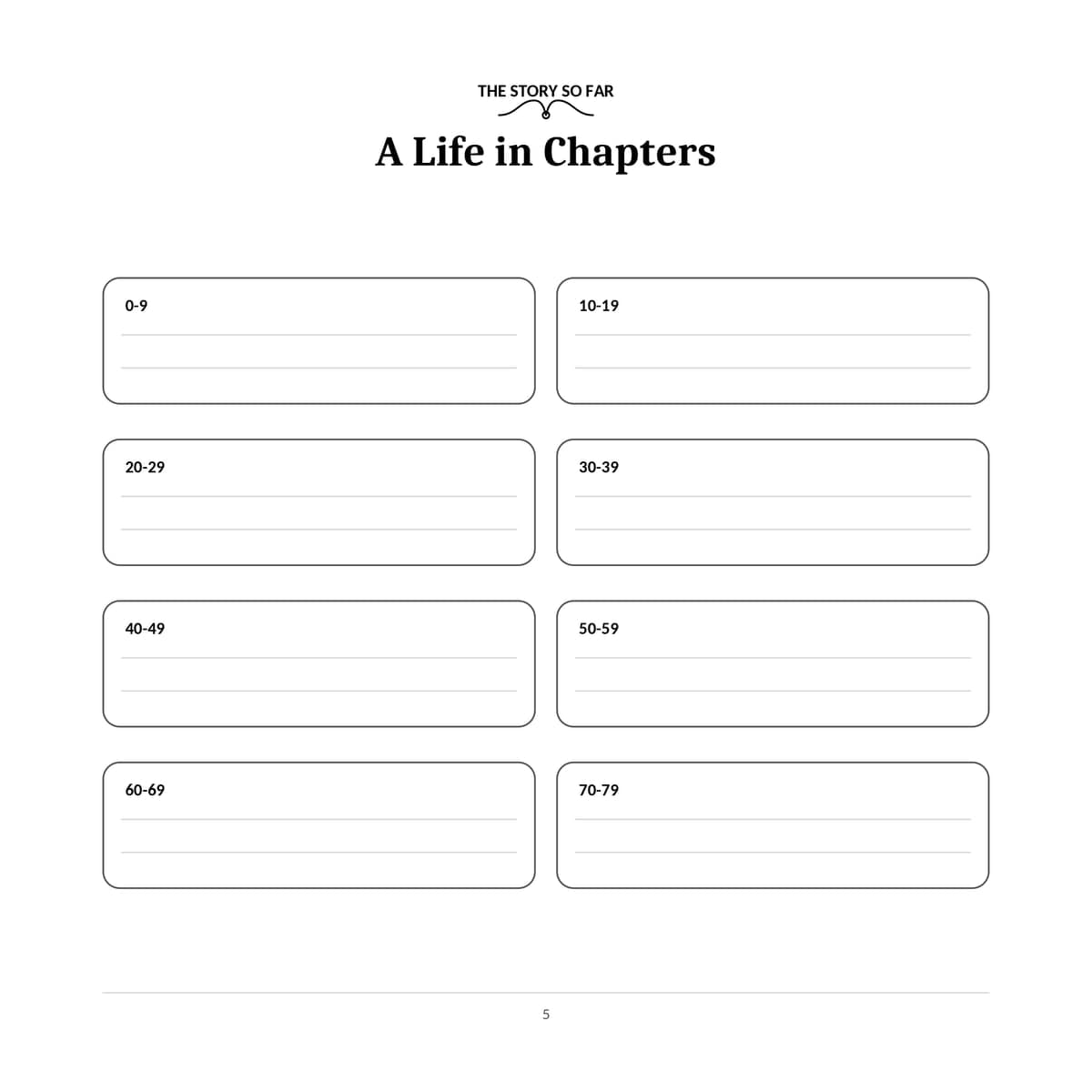 80th Birthday Guest Book interior line art 5