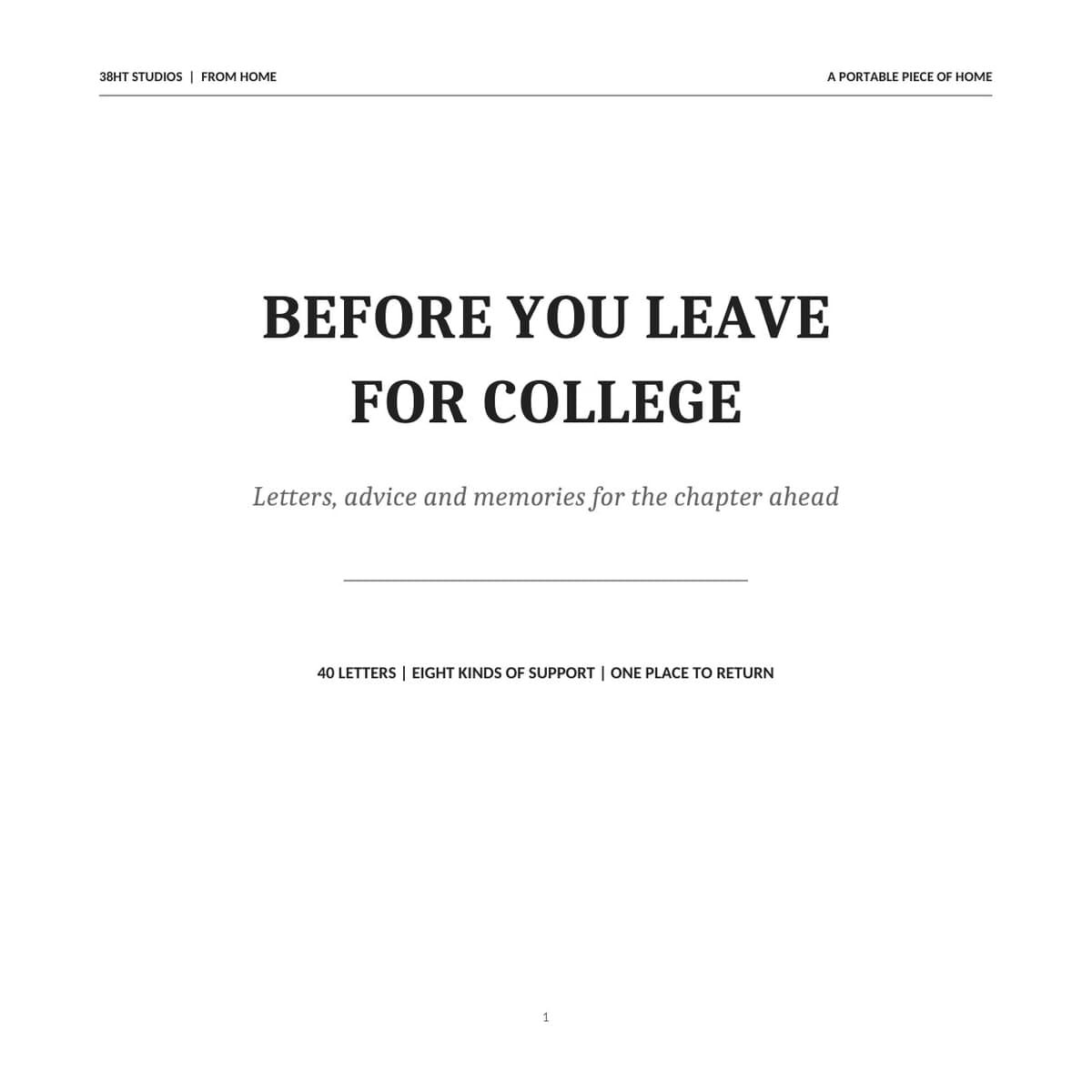 Before You Leave for College interior page 1
