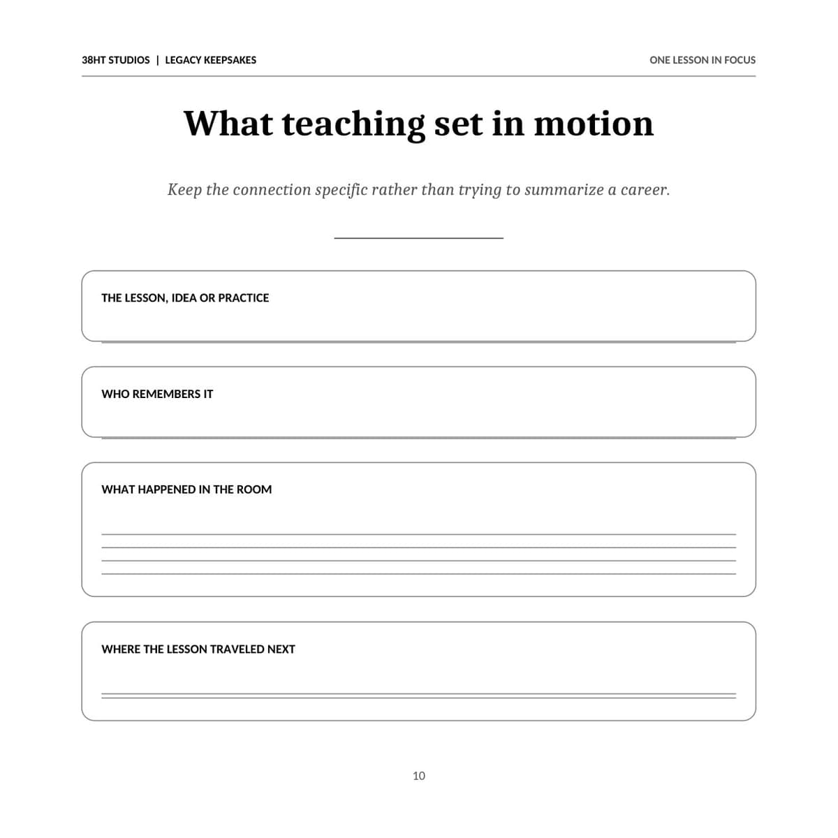 Teacher Retirement Memory & Legacy Book interior page 10