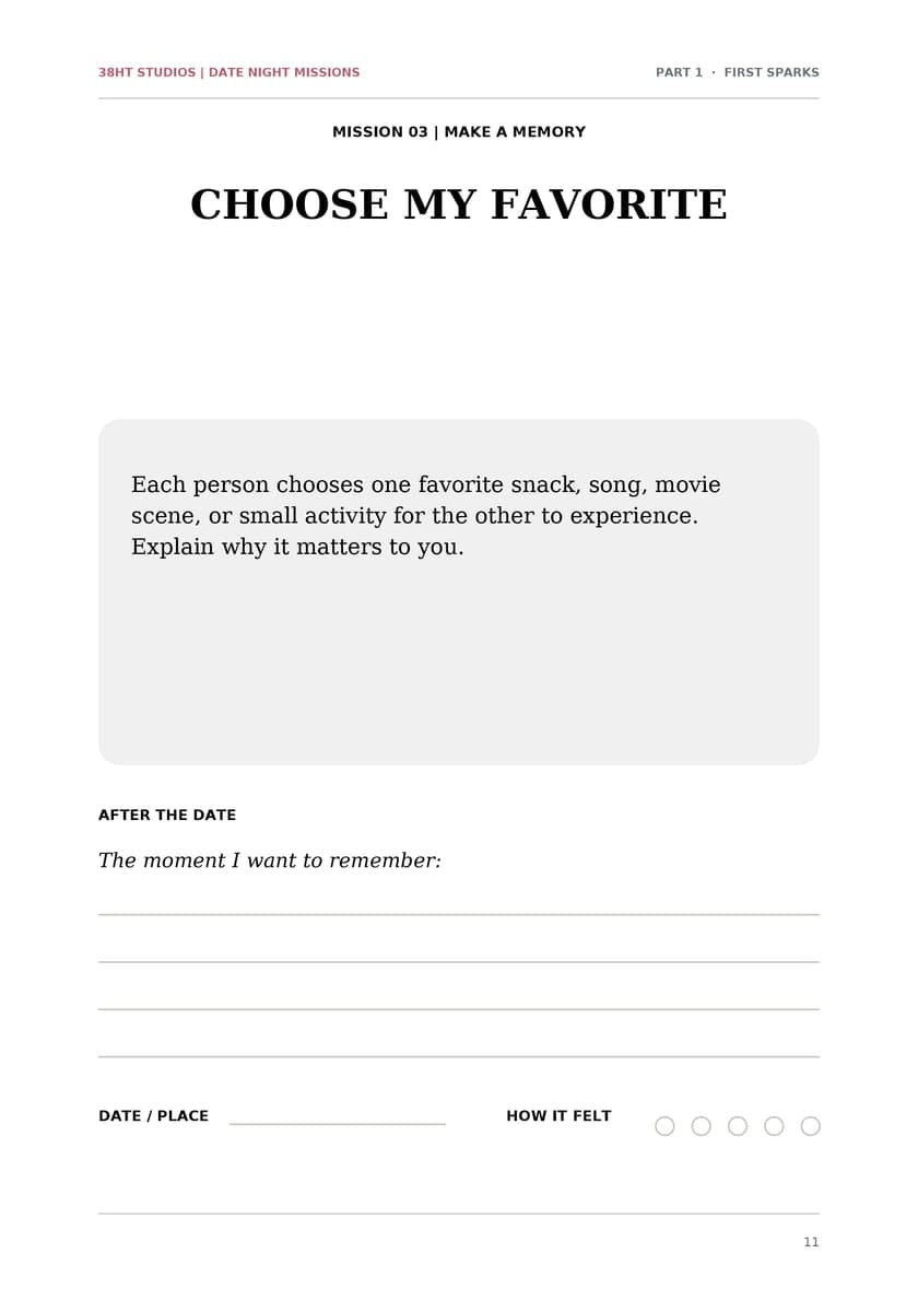 100 Date Night Missions for New Couples interior line art 11