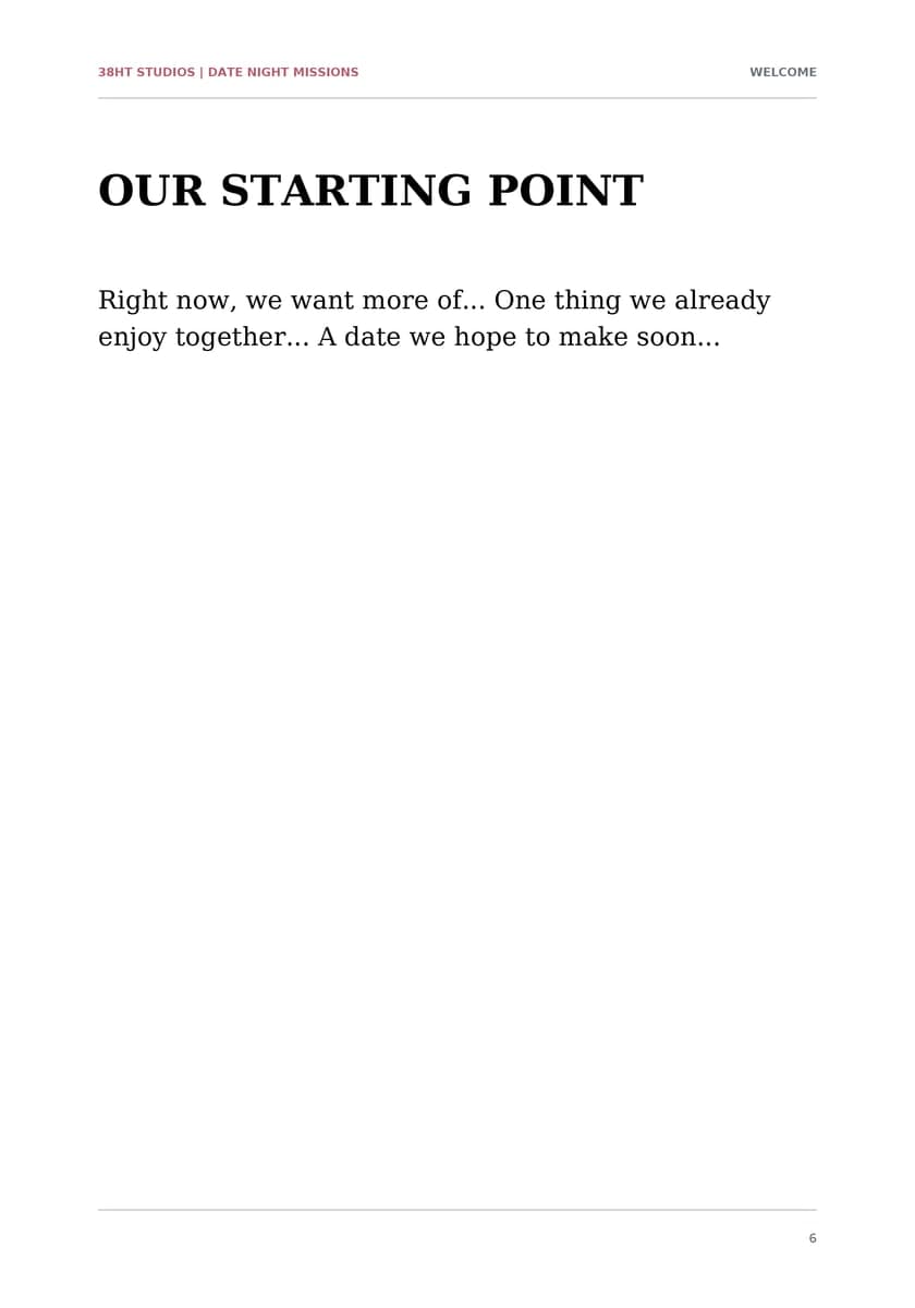 100 Date Night Missions for New Couples interior line art 6