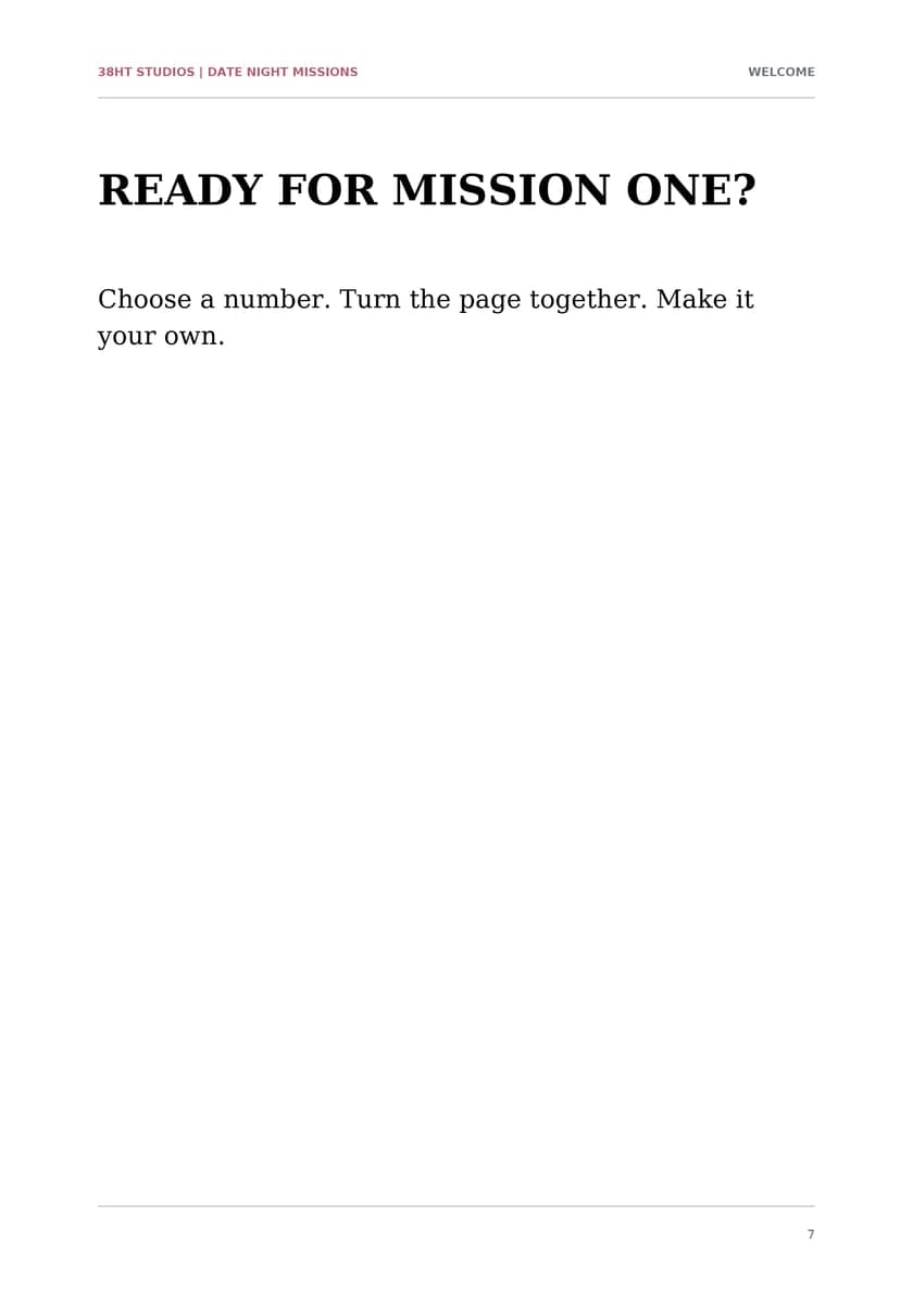 100 Date Night Missions for New Couples interior line art 7