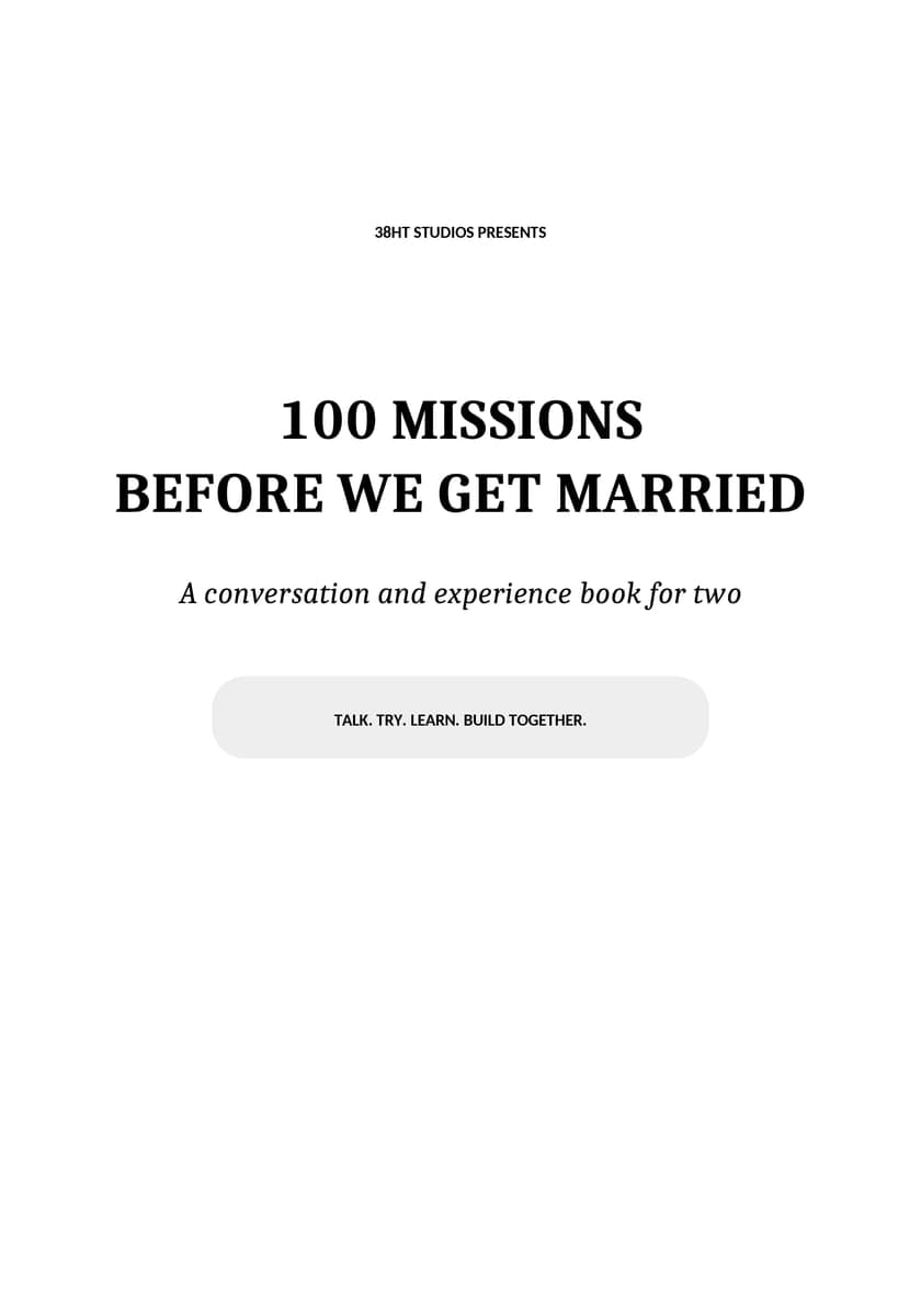 100 Missions Before We Get Married interior line art 1
