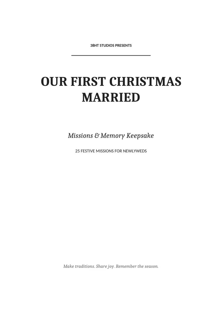 Our First Christmas Married interior page 1