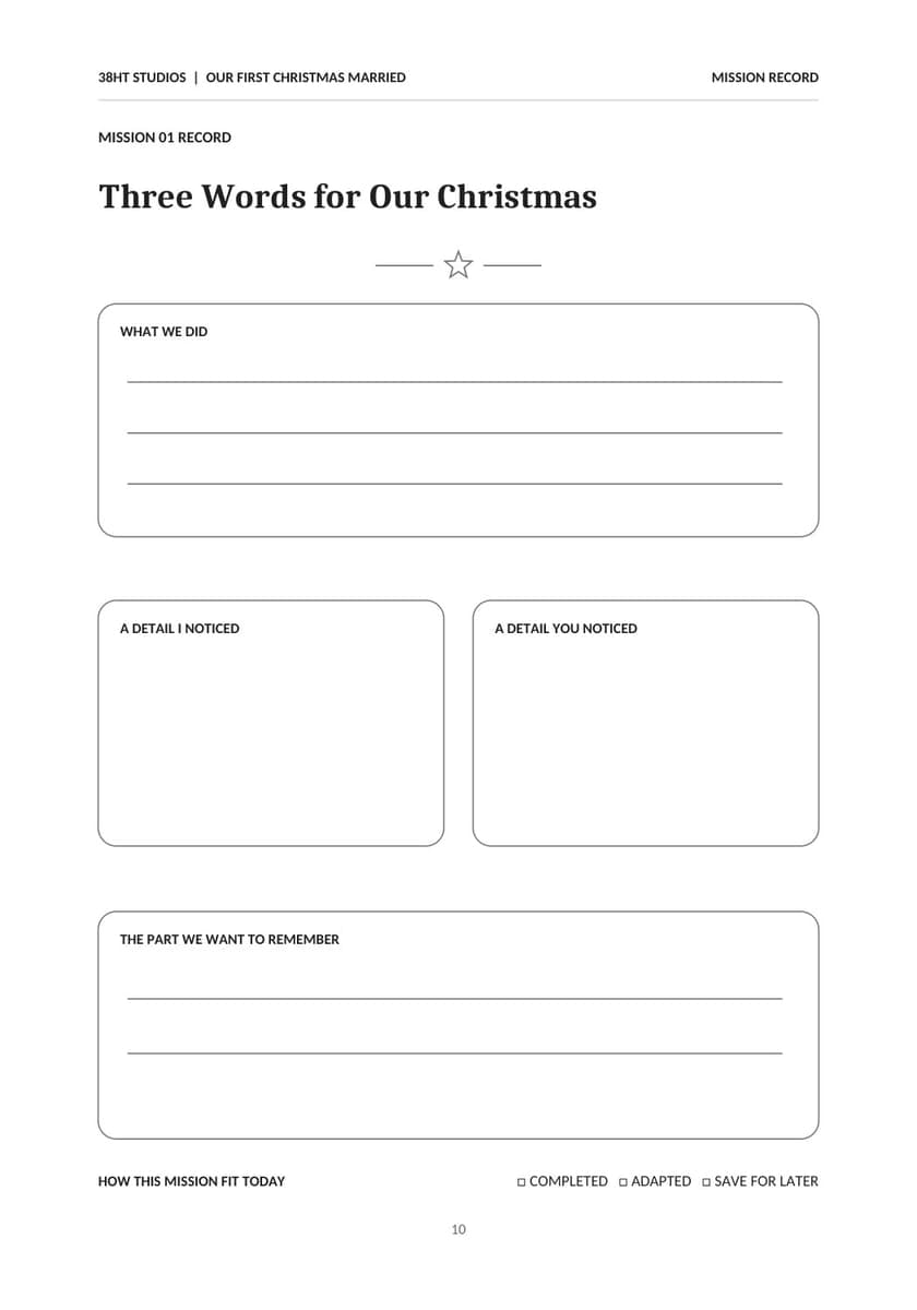 Our First Christmas Married interior page 10