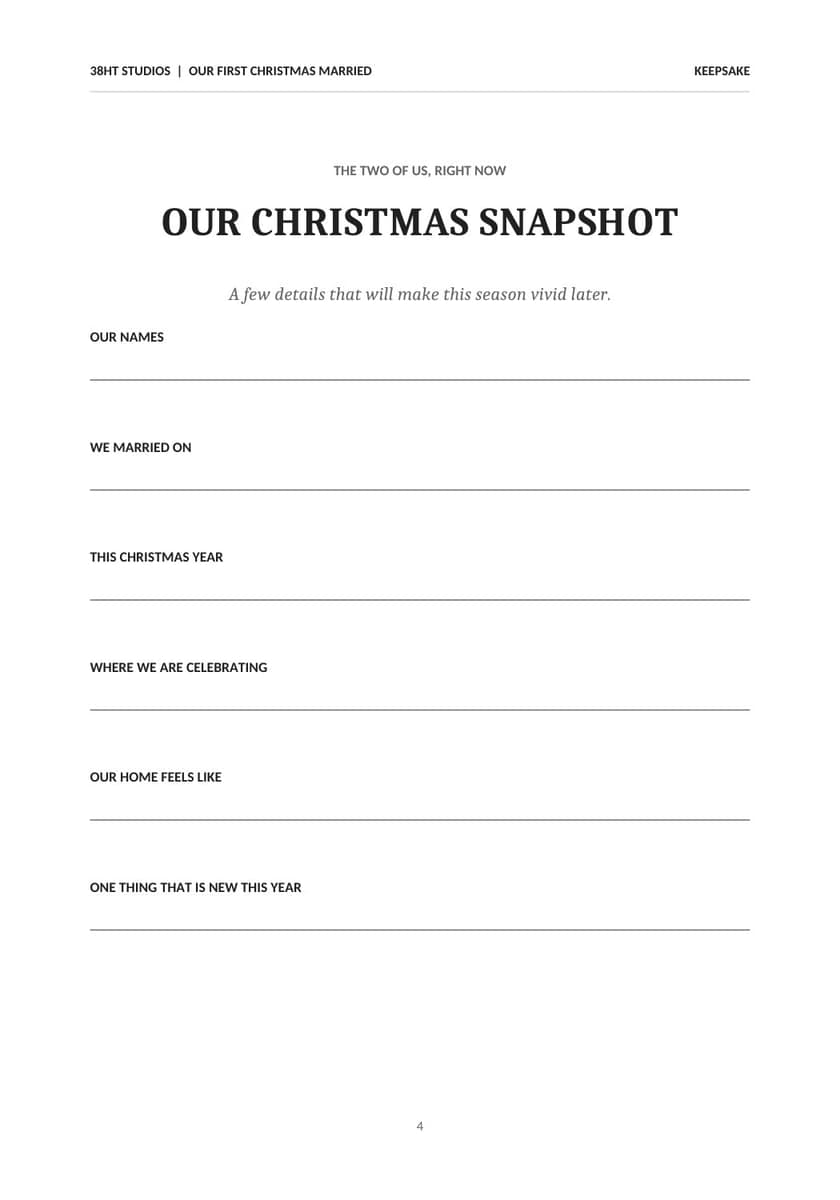 Our First Christmas Married interior page 4