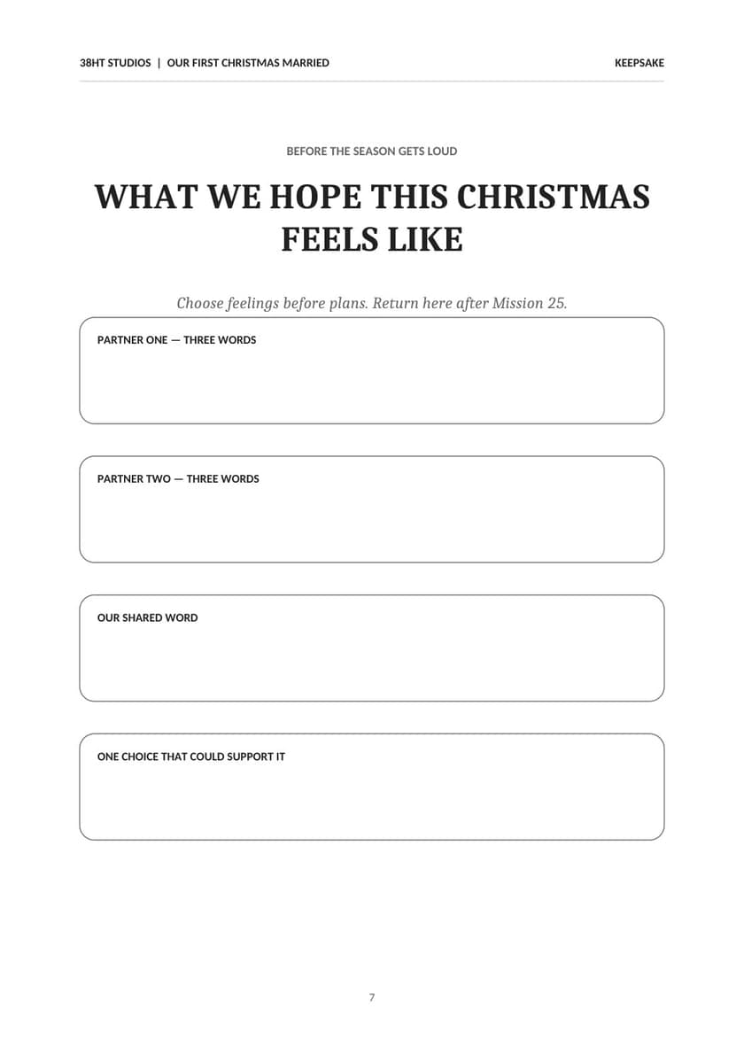 Our First Christmas Married interior page 7