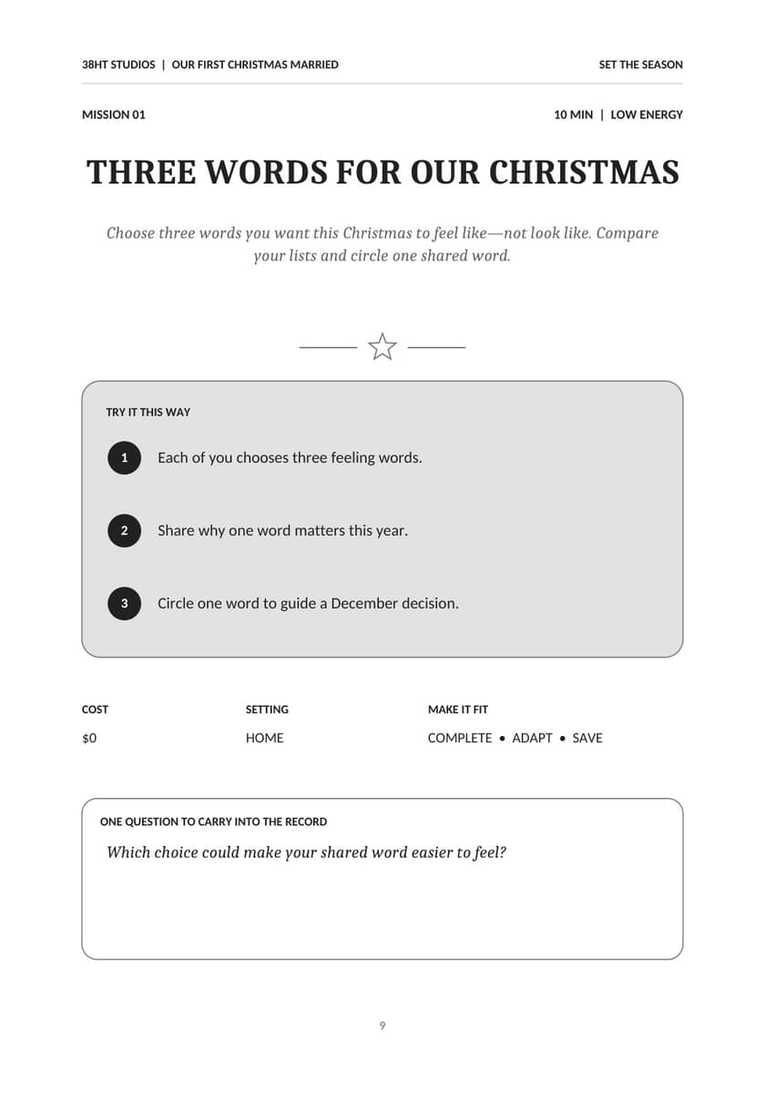 Our First Christmas Married interior page 9