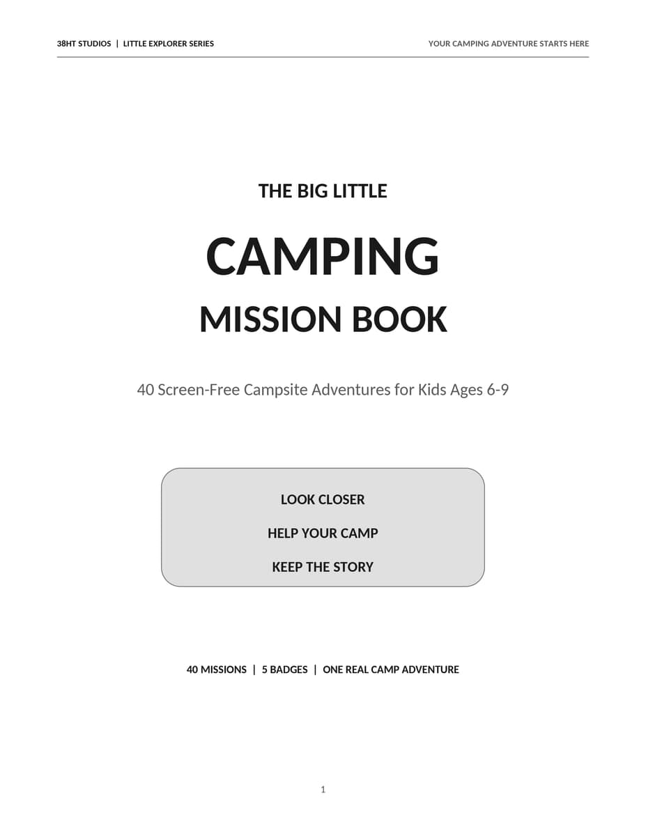 The Big Little Camping Mission Book interior line art 1