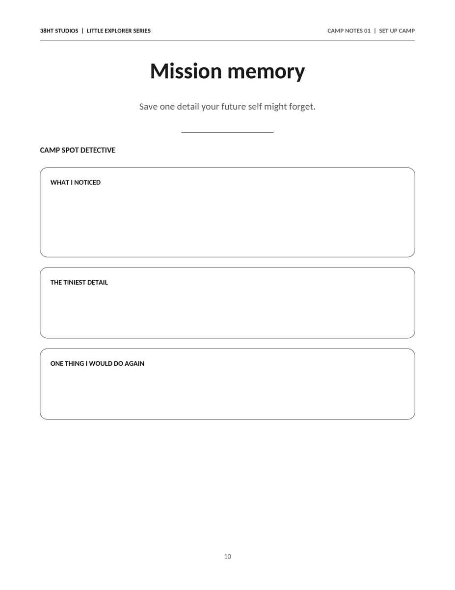 The Big Little Camping Mission Book interior line art 10