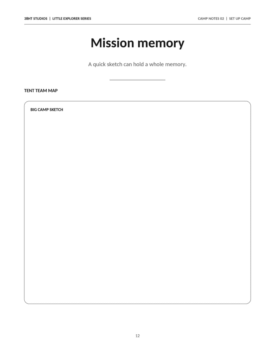 The Big Little Camping Mission Book interior line art 12