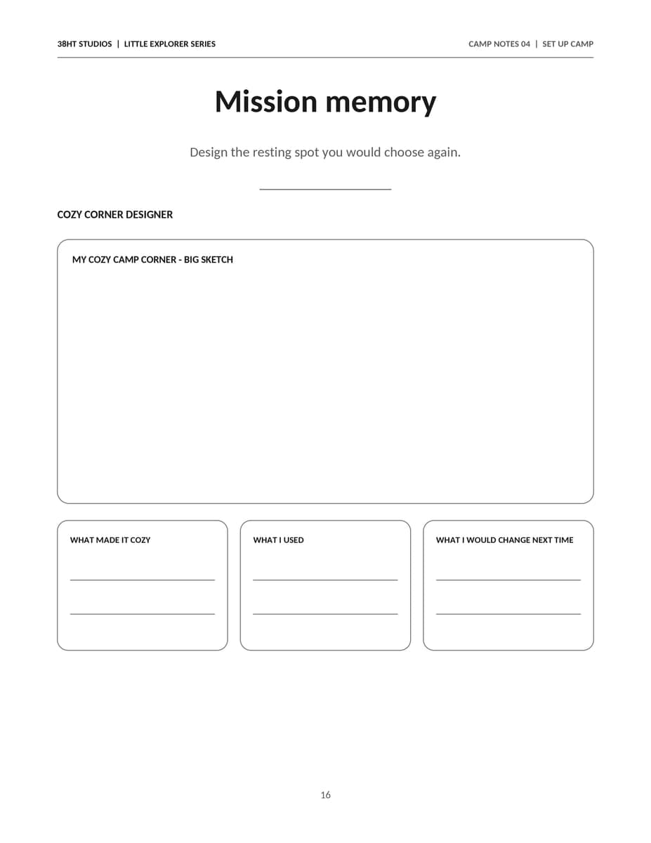 The Big Little Camping Mission Book interior line art 16