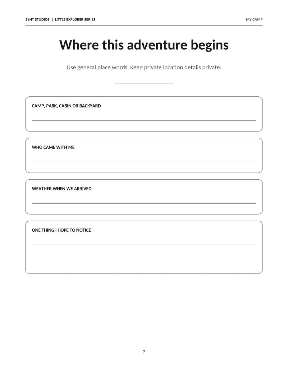The Big Little Camping Mission Book interior line art 7