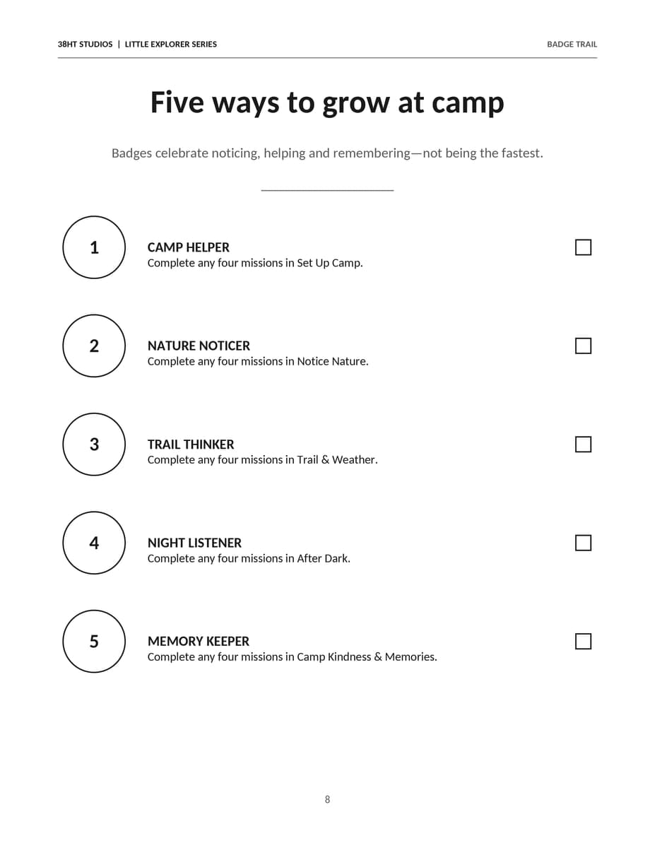 The Big Little Camping Mission Book interior line art 8