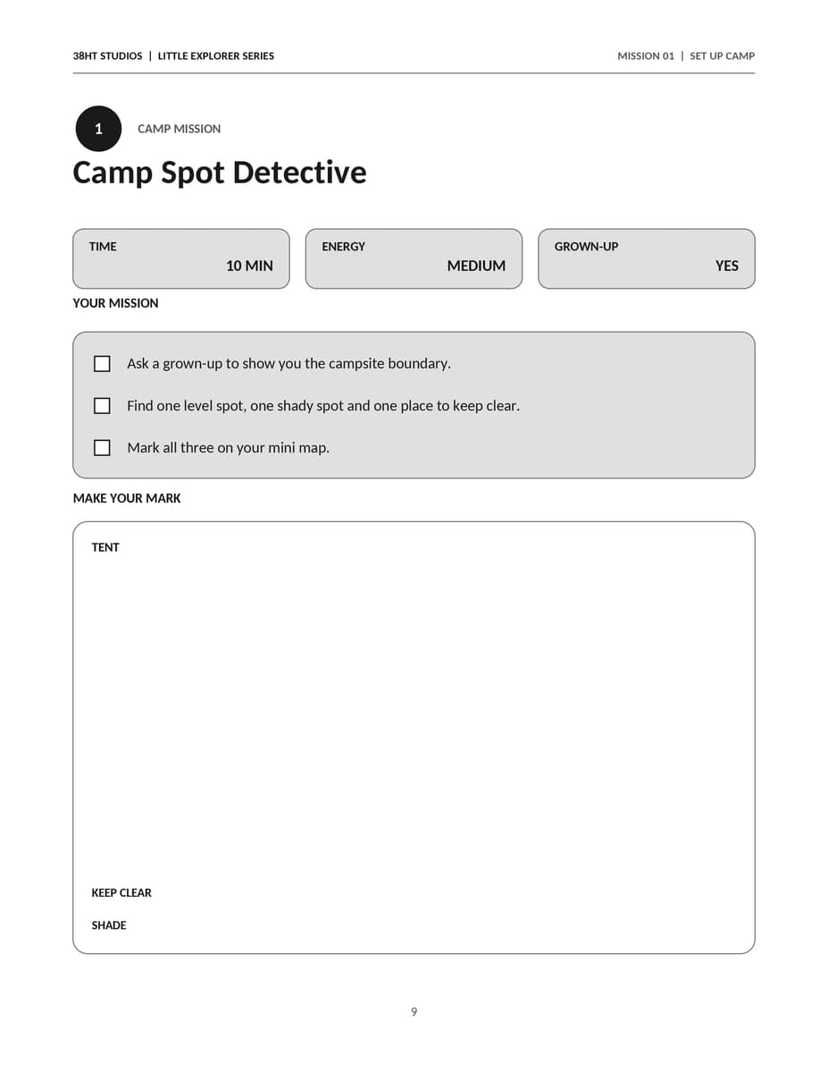 The Big Little Camping Mission Book interior line art 9