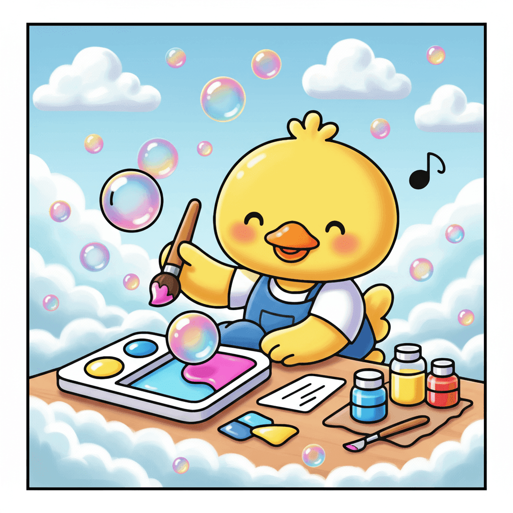 Bubble Life Coloring Book colored sample 6
