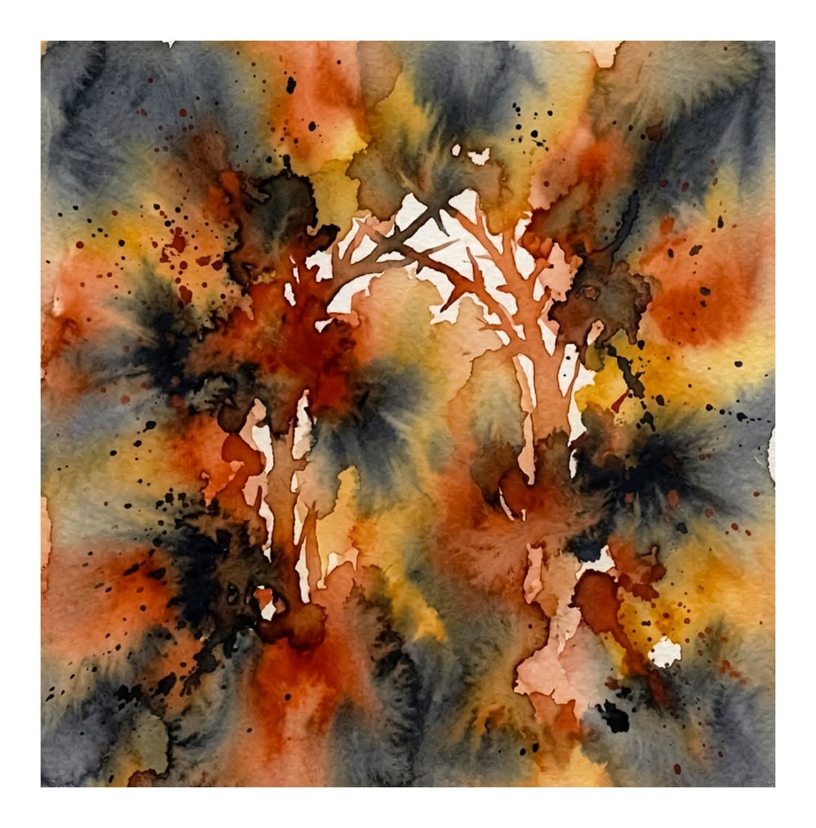 Autumn Gothic Reverse Coloring Book interior page 14