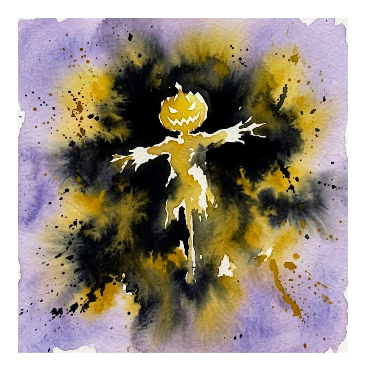 Autumn Gothic Reverse Coloring Book interior page 5