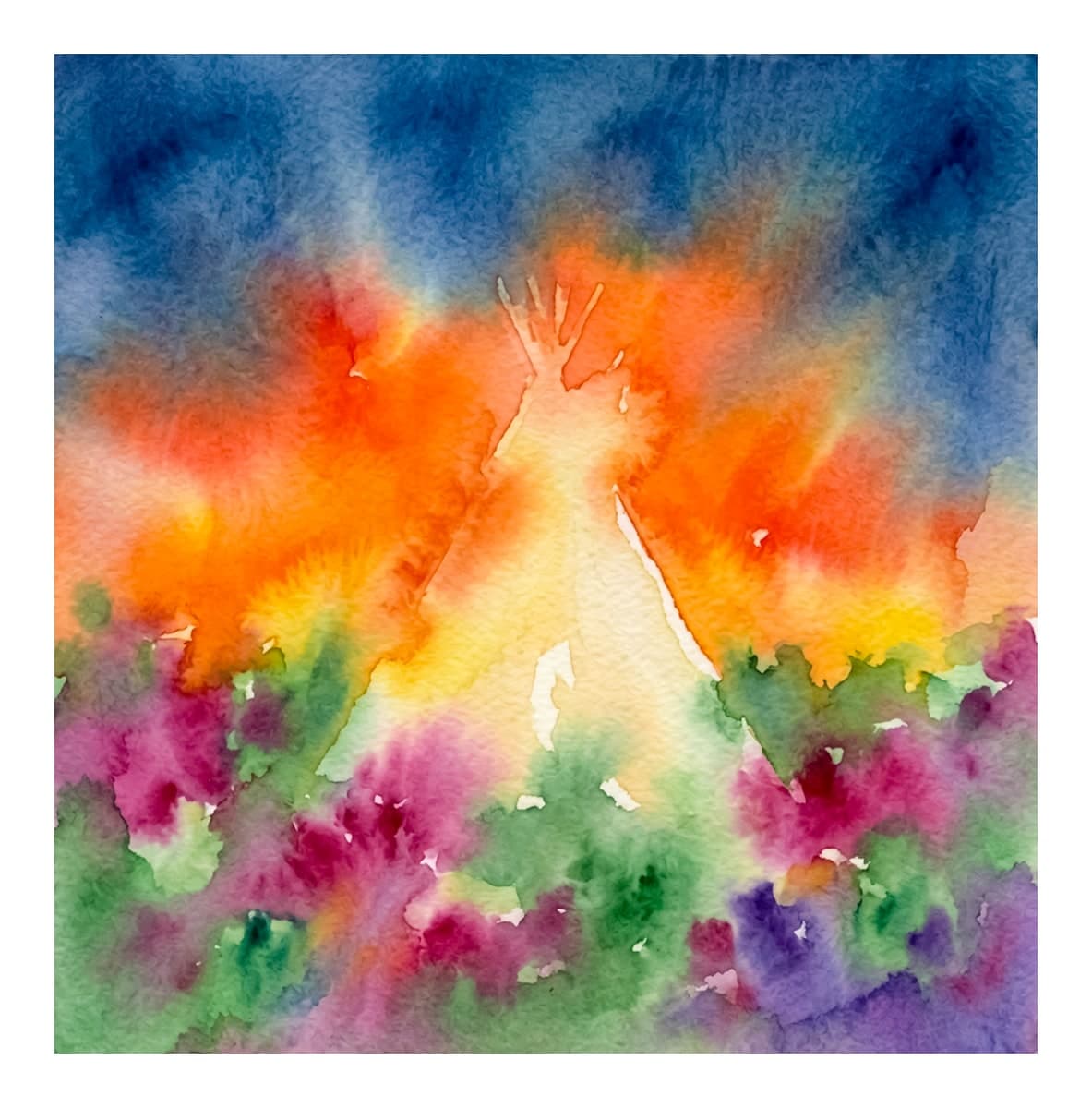 Bohemian Vibes Reverse Coloring Book interior page 16