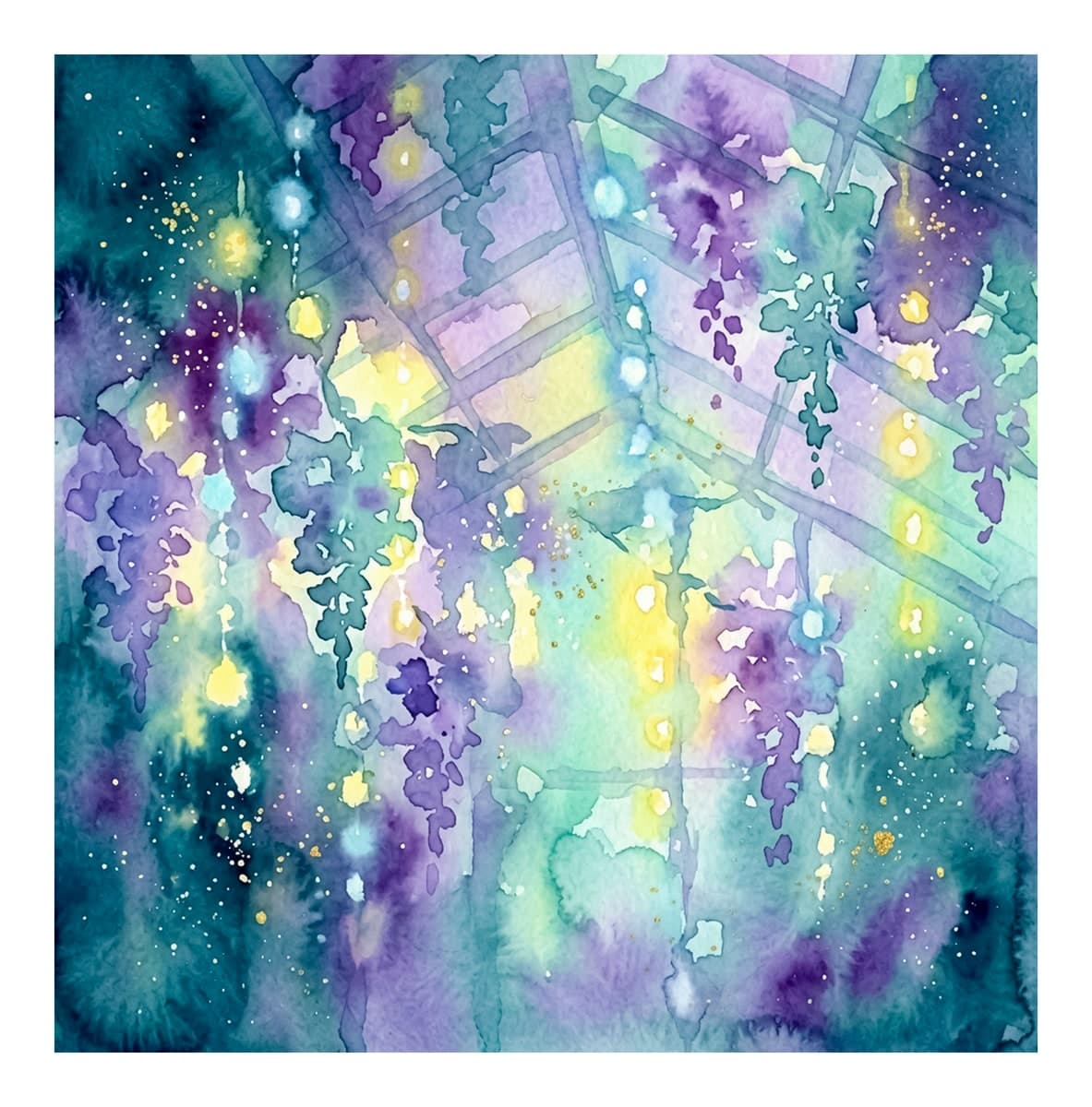 Christmas Botanical Garden Reverse Coloring Book interior page 10