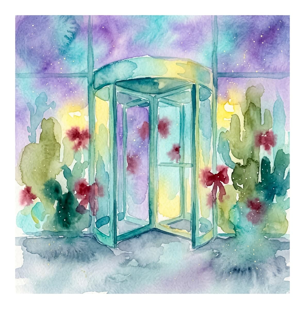 Christmas Botanical Garden Reverse Coloring Book interior page 11