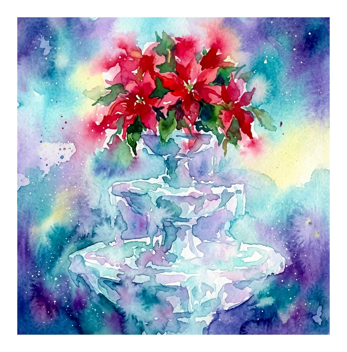 Christmas Botanical Garden Reverse Coloring Book interior page 13