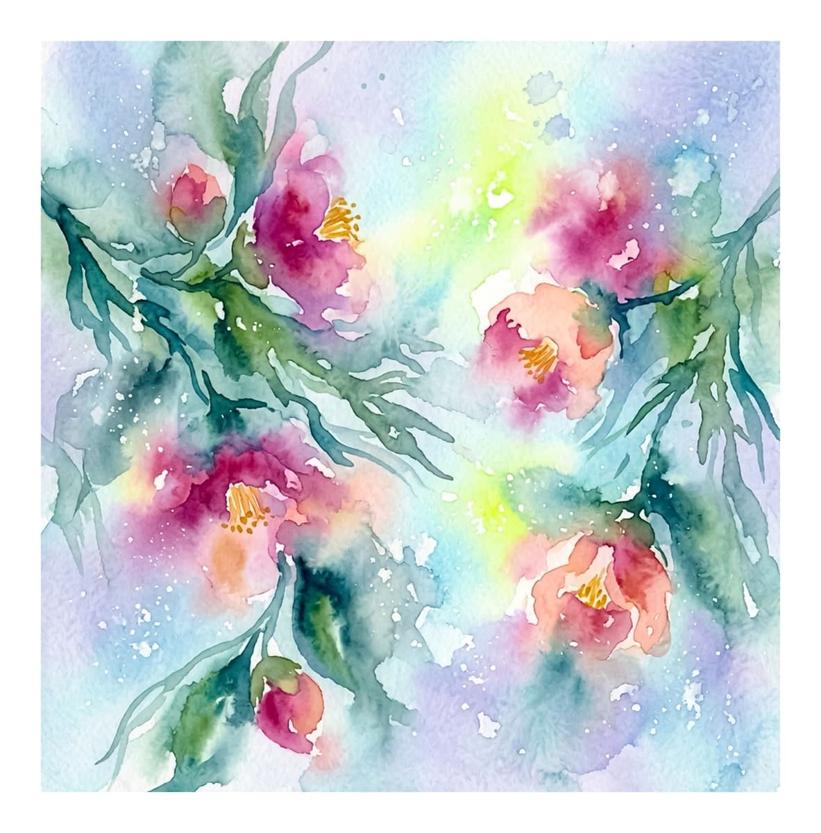 Christmas Floral Magic Reverse Coloring Book interior page 10