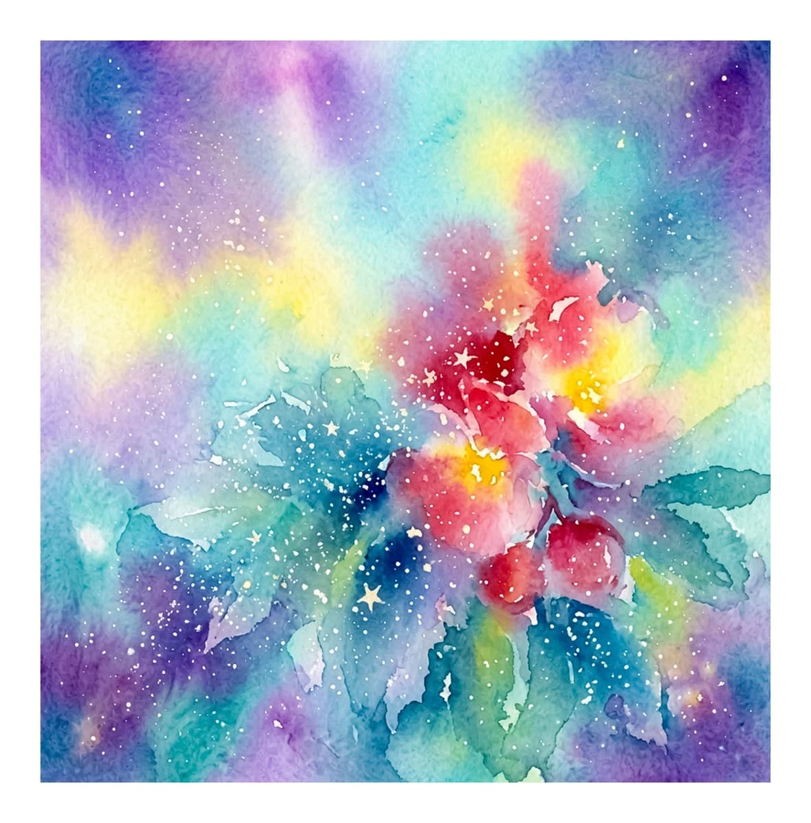 Christmas Floral Magic Reverse Coloring Book interior page 11