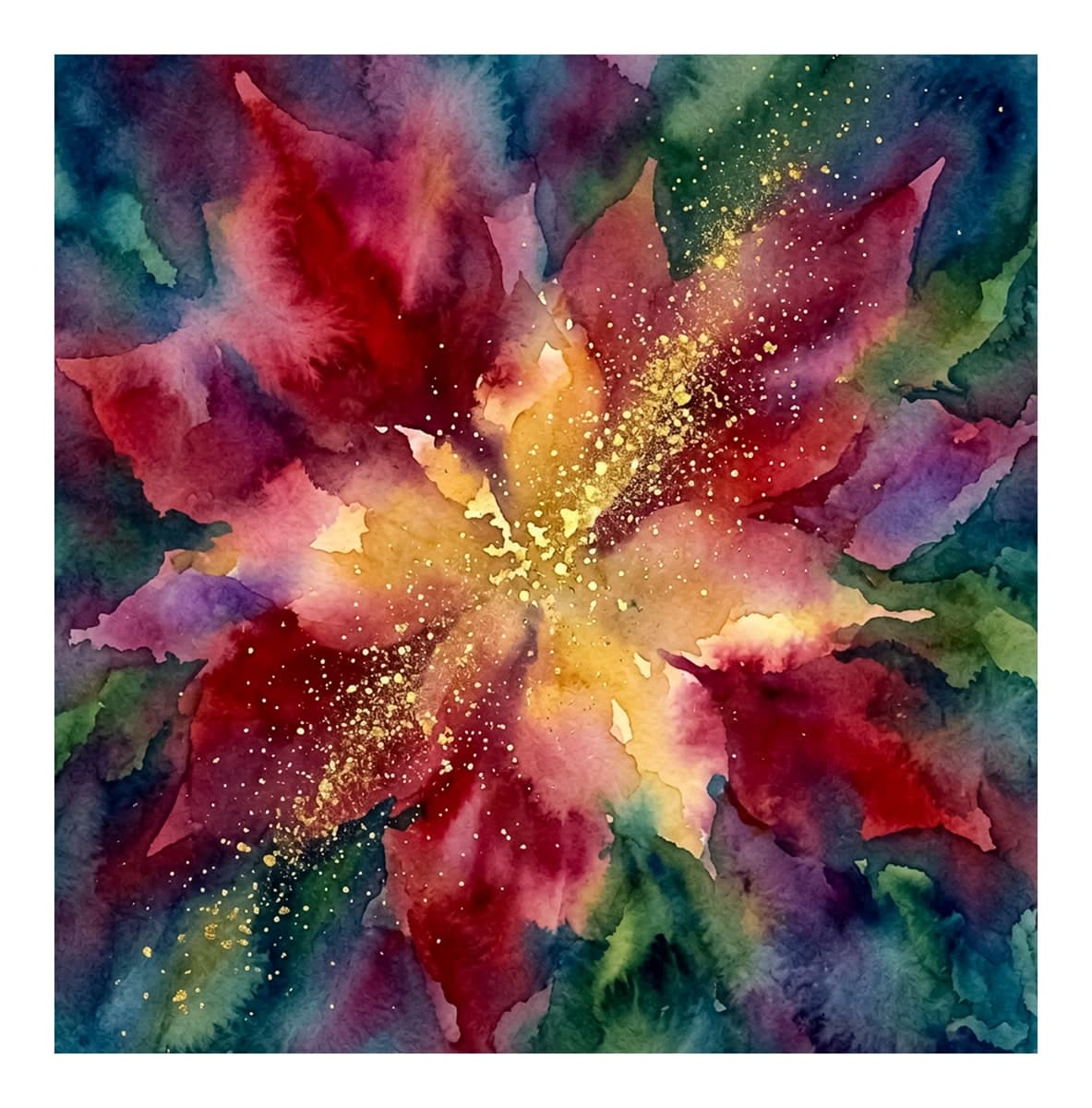 Christmas Floral Magic Reverse Coloring Book interior page 3