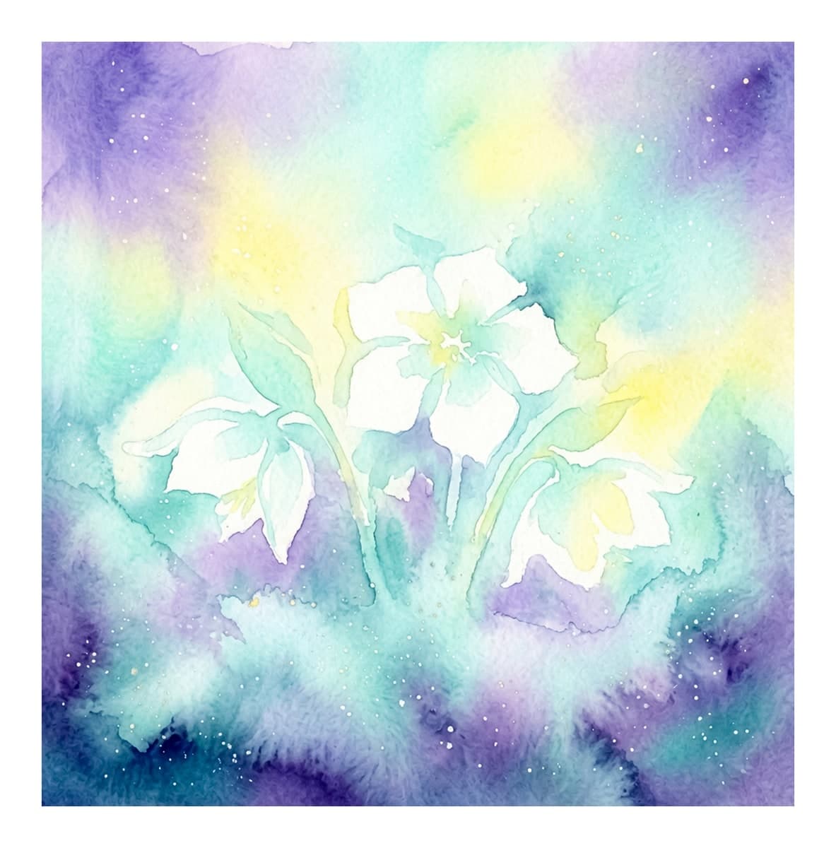 Christmas Floral Magic Reverse Coloring Book interior page 4