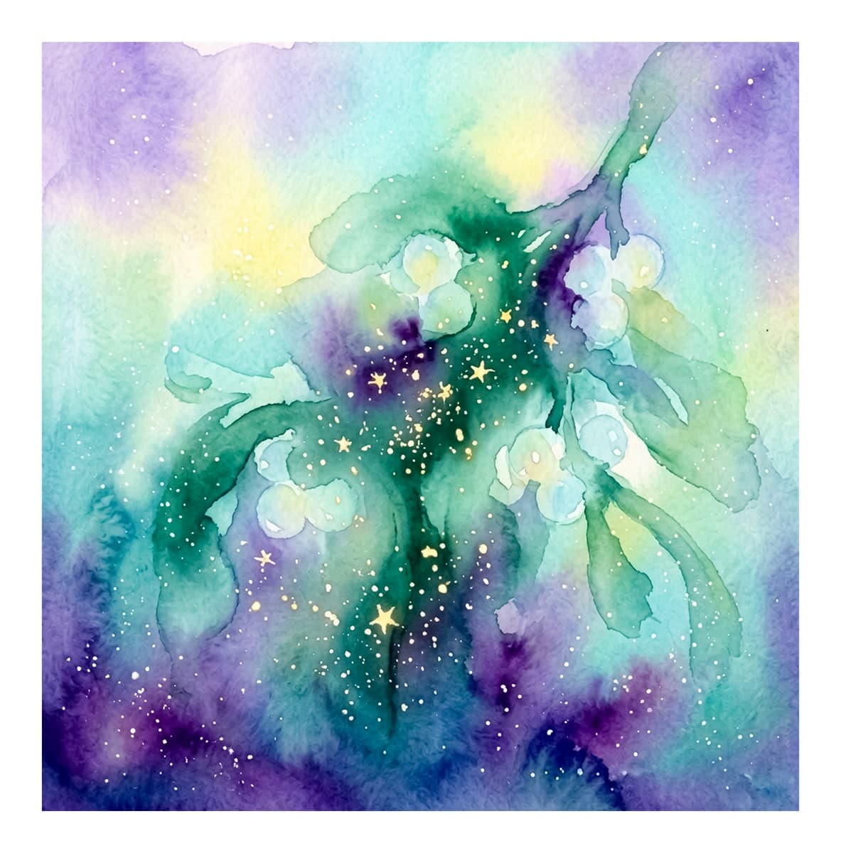 Christmas Floral Magic Reverse Coloring Book interior page 6