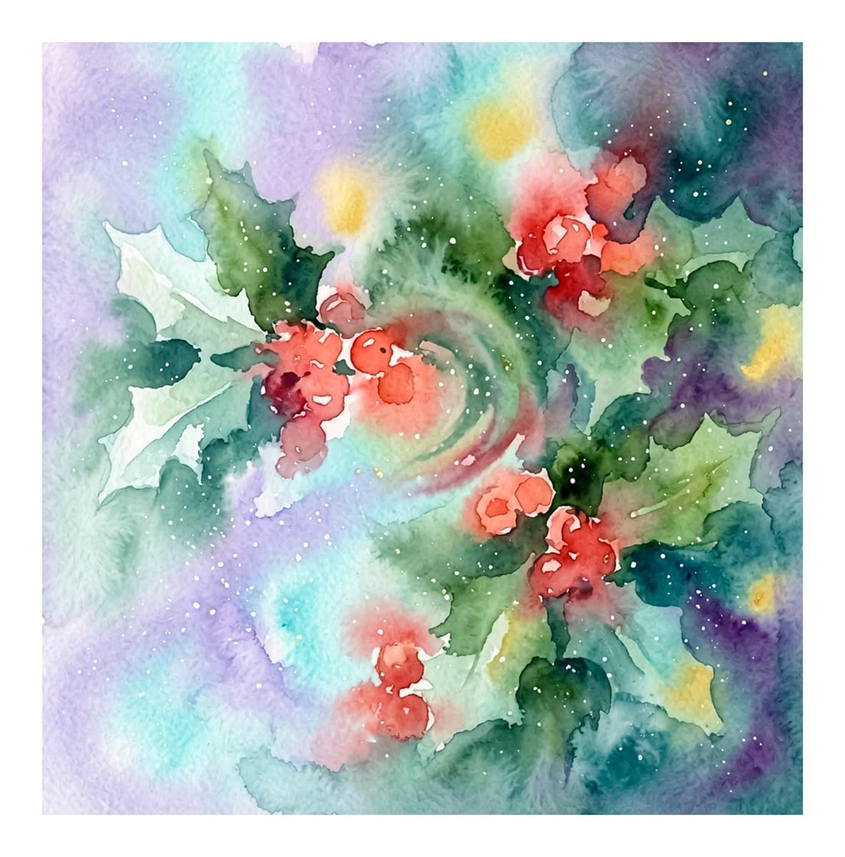 Christmas Floral Magic Reverse Coloring Book interior page 7