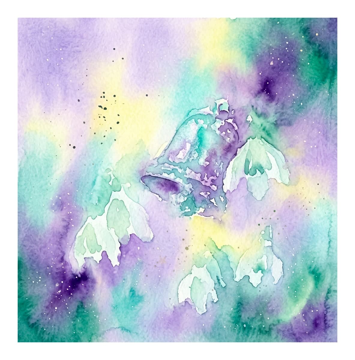 Christmas Floral Magic Reverse Coloring Book interior page 8